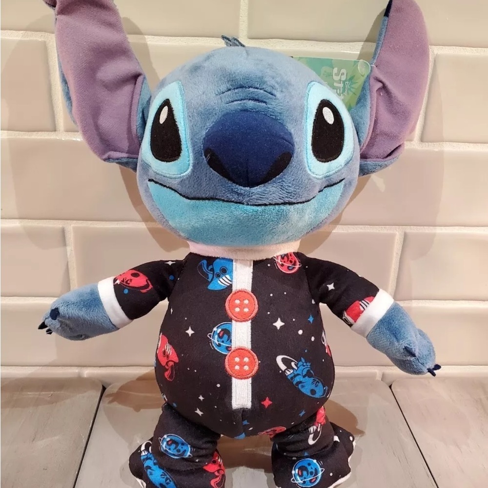 Disney Stitch NWT Rare Collectible Plush in Space Pajamas